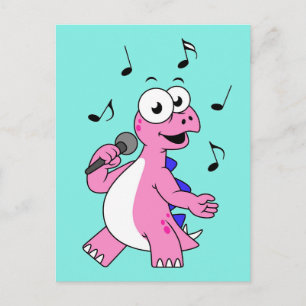 イラストレーションの歌のStegosaurus。 ポストカード
