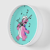 イラストレーションの歌のStegosaurus。 壁時計 (傾斜)