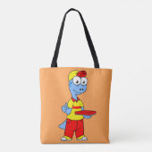 イラストレーションの気管支嚢胞配送業者。 トートバッグ (裏面)