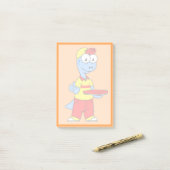 イラストレーションの気管支嚢胞配送業者。 ポストイット (デスク上)