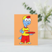 イラストレーションの気管支嚢胞配送業者。 ポストカード (スタンド正面)