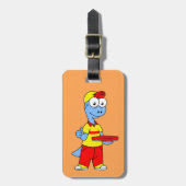 イラストレーションの気管支嚢胞配送業者。 ラゲッジタグ (正面縦)