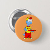 イラストレーションの気管支嚢胞配送業者。 缶バッジ (正面&裏面)