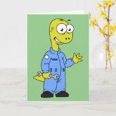 イラストレーションの気管支整備士。 カード (黄色い花)