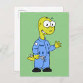 イラストレーションの気管支整備士。 ポストカード (正面/裏面)