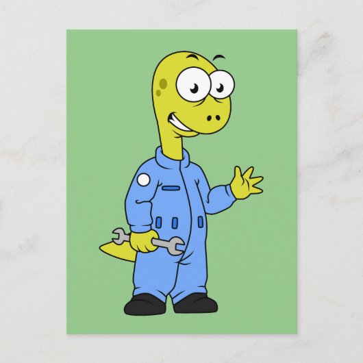 イラストレーションの気管支整備士。 ポストカード (正面)