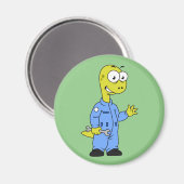 イラストレーションの気管支整備士。 マグネット (正面/裏面)