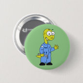 イラストレーションの気管支整備士。 缶バッジ (正面&裏面)