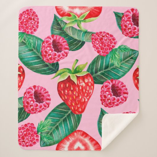 イラストレーションの水彩手描き模様 シェルパブランケット (正面)