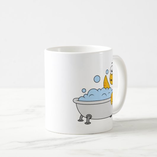 イラストレーションの水浴びローチネスのモンスター。 コーヒーマグカップ (正面右)