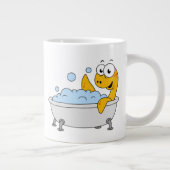 イラストレーションの水浴びローチネスのモンスター。 ジャンボコーヒーマグカップ (右)