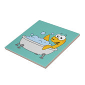 イラストレーションの水浴びローチネスのモンスター。 タイル (側面)