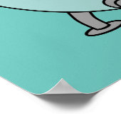 イラストレーションの水浴びローチネスのモンスター。 ポスター (角)