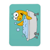 イラストレーションの水浴びローチネスのモンスター。 マグネット (縦)