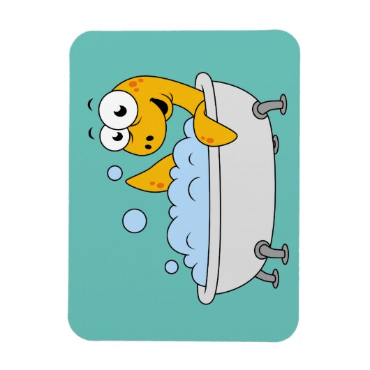 イラストレーションの水浴びローチネスのモンスター。 マグネット (縦)