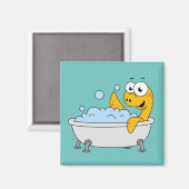 イラストレーションの水浴びローチネスのモンスター。 マグネット (正面/裏面)