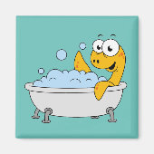 イラストレーションの水浴びローチネスのモンスター。 マグネット (正面)