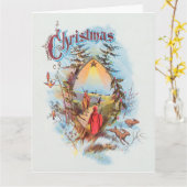 イラストレーションの聖書的なマギホリデー カード (黄色い花)