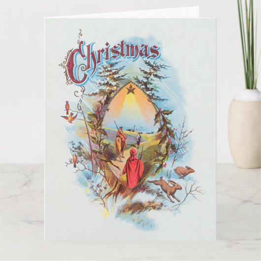 イラストレーションの聖書的なマギホリデー カード (正面)