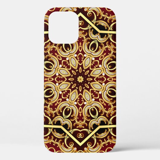 イラストレーションの背景フレームと金ゴールド( Case-Mate iPhoneケース (裏面)