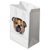 イラストレーションの英国のブルドッグ ミディアムペーパーバッグ (裏面アングル)