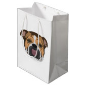 イラストレーションの英国のブルドッグ ミディアムペーパーバッグ (正面アングル)