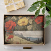 イラストレーションの谷半抽象芸術野草 薄葉紙 (ギフト)