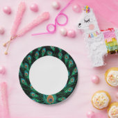 イラストレーションの黒い羽 ペーパープレート (パーティー)