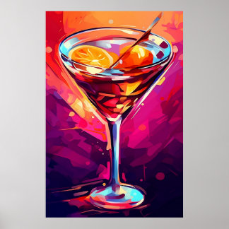 イラストレーションのMartini ArtPrintポスターのウォールアート ポスター