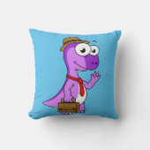 イラストレーションのPachycephalosaurusビジネスマン。 クッション (正面)