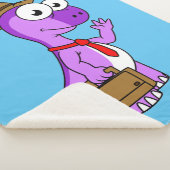 イラストレーションのPachycephalosaurusビジネスマン。 シェルパブランケット (3/4)