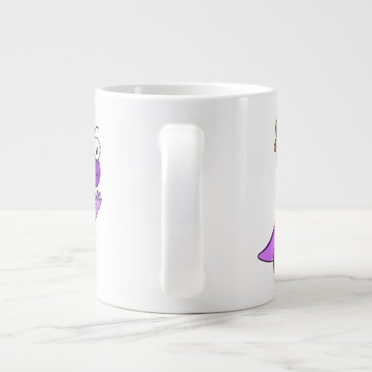 イラストレーションのPachycephalosaurusビジネスマン。 ジャンボコーヒーマグカップ (裏面)