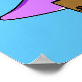 イラストレーションのPachycephalosaurusビジネスマン。 ポスター (角)