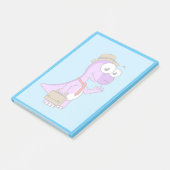 イラストレーションのPachycephalosaurusビジネスマン。 ポストイット (アングル)