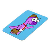 イラストレーションのPachycephalosaurusビジネスマン。 マグネット (左側)