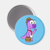 イラストレーションのPachycephalosaurusビジネスマン。 マグネット (正面/裏面)