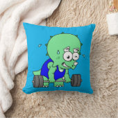 イラストレーションのTriceratopsの重量を持ち上げる。 クッション (ブランケット)