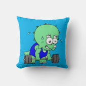 イラストレーションのTriceratopsの重量を持ち上げる。 クッション (正面)