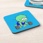 イラストレーションのTriceratopsの重量を持ち上げる。 コースター (左側)