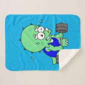 イラストレーションのTriceratopsの重量を持ち上げる。 シェルパブランケット (正面(横))