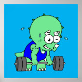 イラストレーションのTriceratopsの重量を持ち上げる。 ポスター (正面)