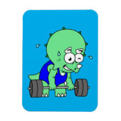 イラストレーションのTriceratopsの重量を持ち上げる。 マグネット (縦)