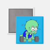 イラストレーションのTriceratopsの重量を持ち上げる。 マグネット (正面/裏面)