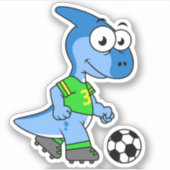 イラストレーションはパラショロフォス遊のサッカー。 シール (正面)
