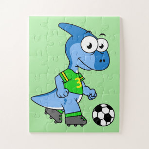 イラストレーションはパラショロフォス遊のサッカー。 ジグソーパズル
