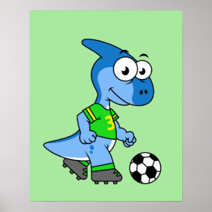 イラストレーションはパラショロフォス遊のサッカー。 ポスター