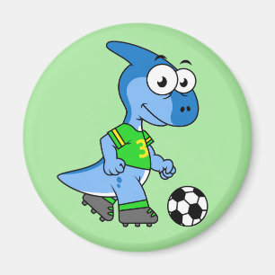 イラストレーションはパラショロフォス遊のサッカー。 マグネット