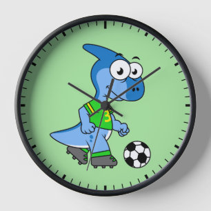 イラストレーションはパラショロフォス遊のサッカー。 壁時計