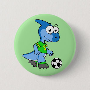 イラストレーションはパラショロフォス遊のサッカー。 缶バッジ
