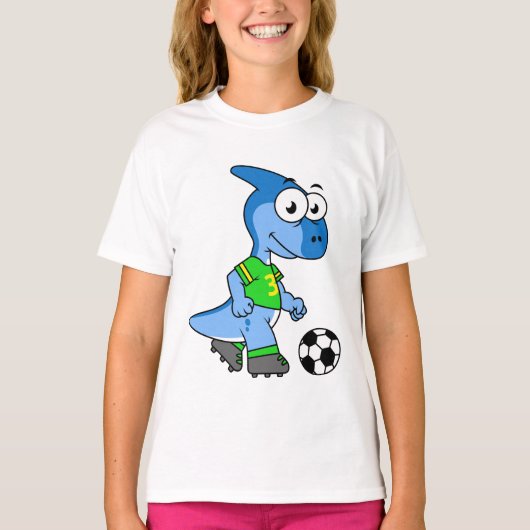 イラストレーションはパラショロフォス遊のサッカー。 Tシャツ (正面)